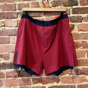 Rhone Swift Short 4 inch Lined Size XL Firelight Athletic